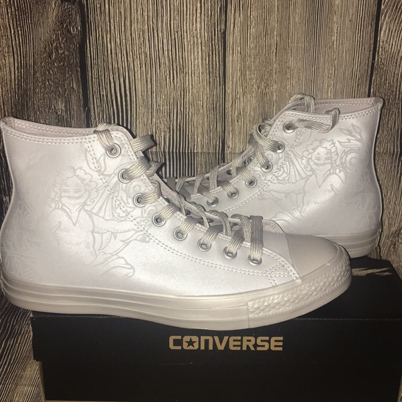 🔥Converse Chuck Taylor All Star HighTop Silver NWT - Picture 6 of 8